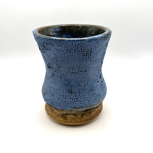 Blue on Black Vase