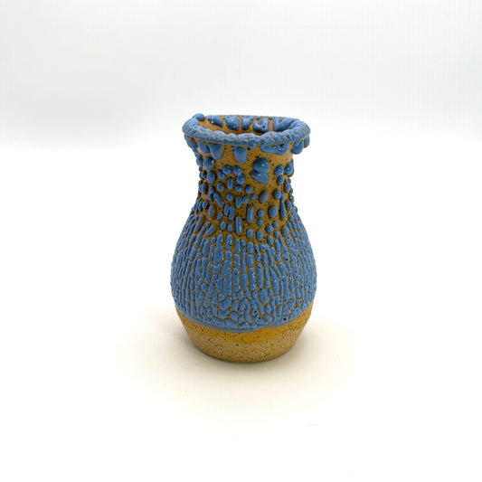 Small Blue Bead Vase