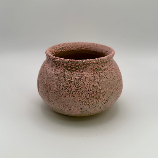 Short Pink Bead Vase