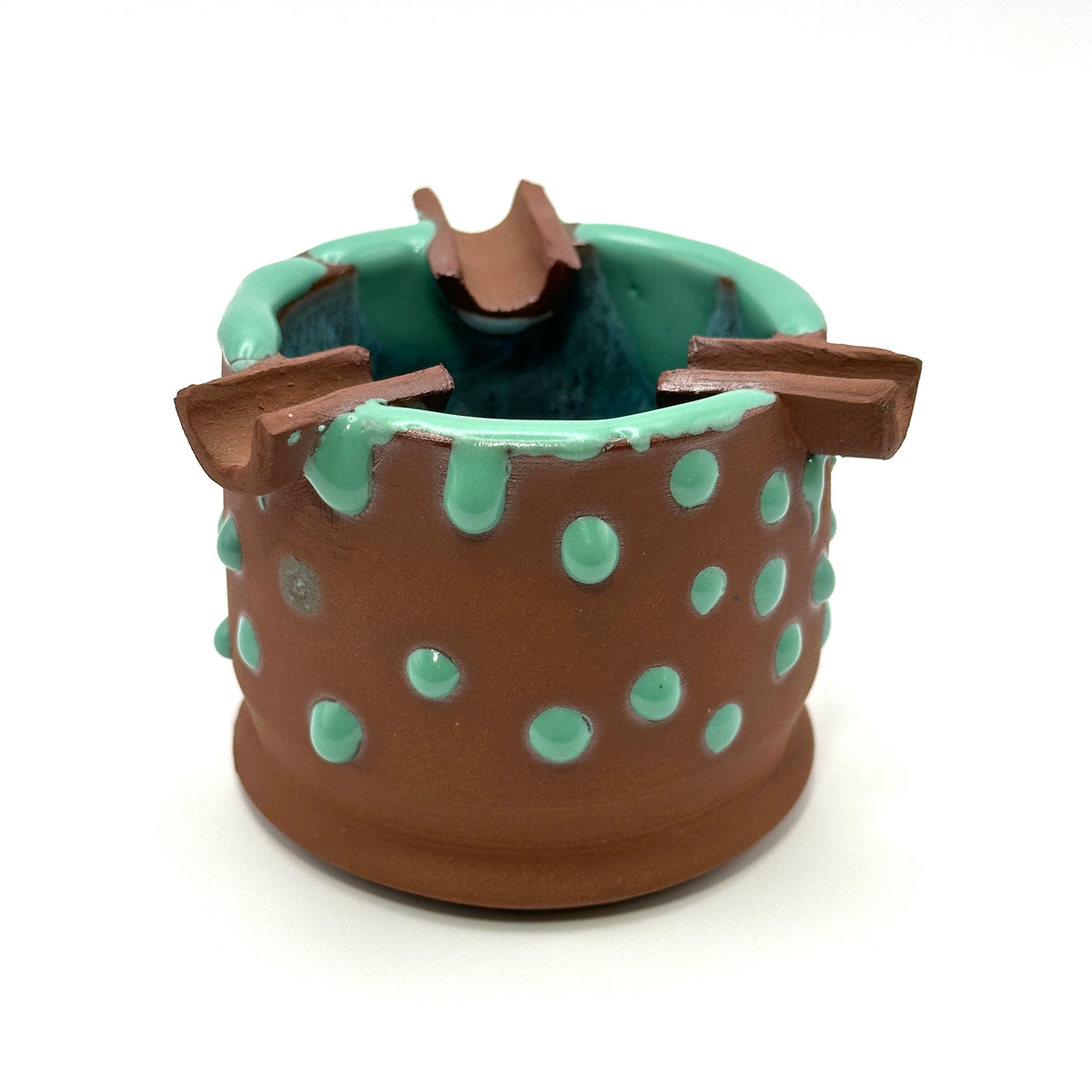 Turquoise Gloop Ashtray - Tri