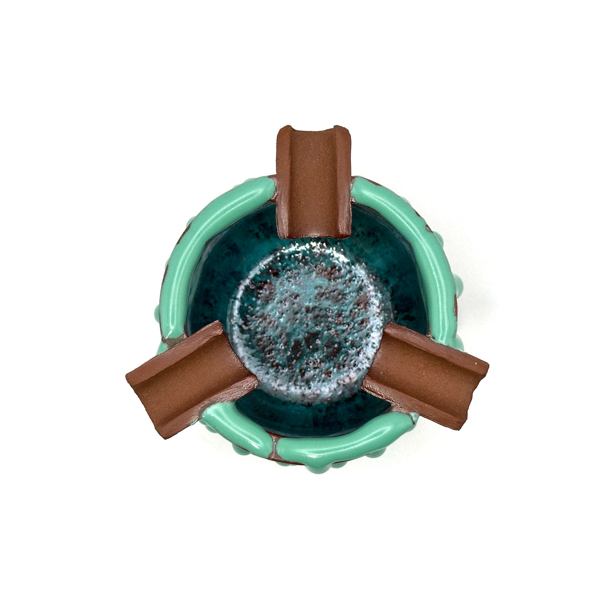 Turquoise Gloop Ashtray - Tri