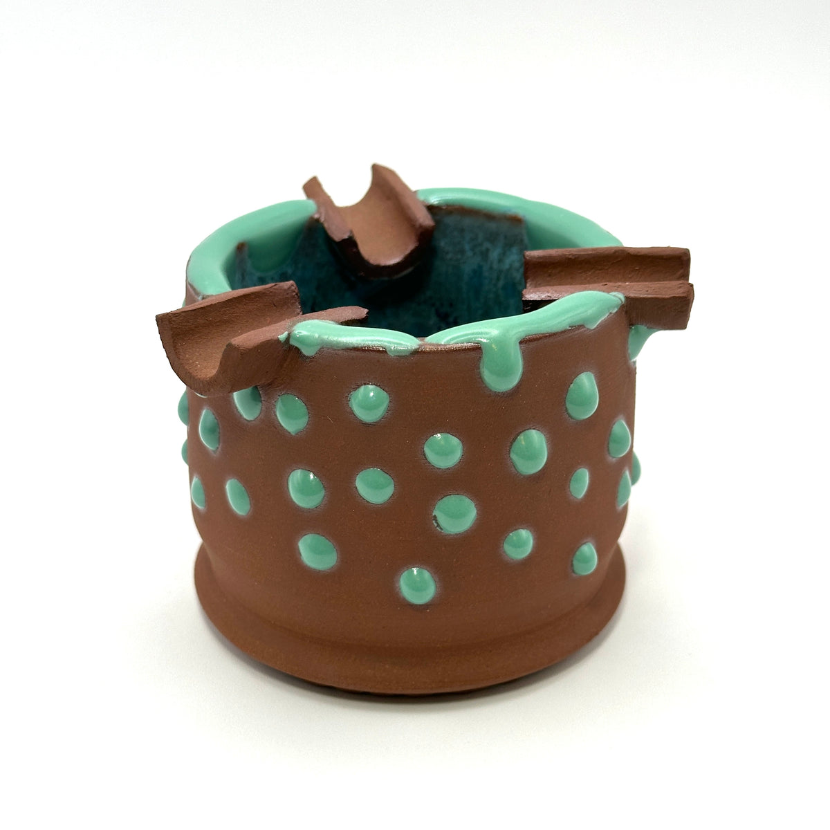 Turquoise Gloop Ashtray - Tri