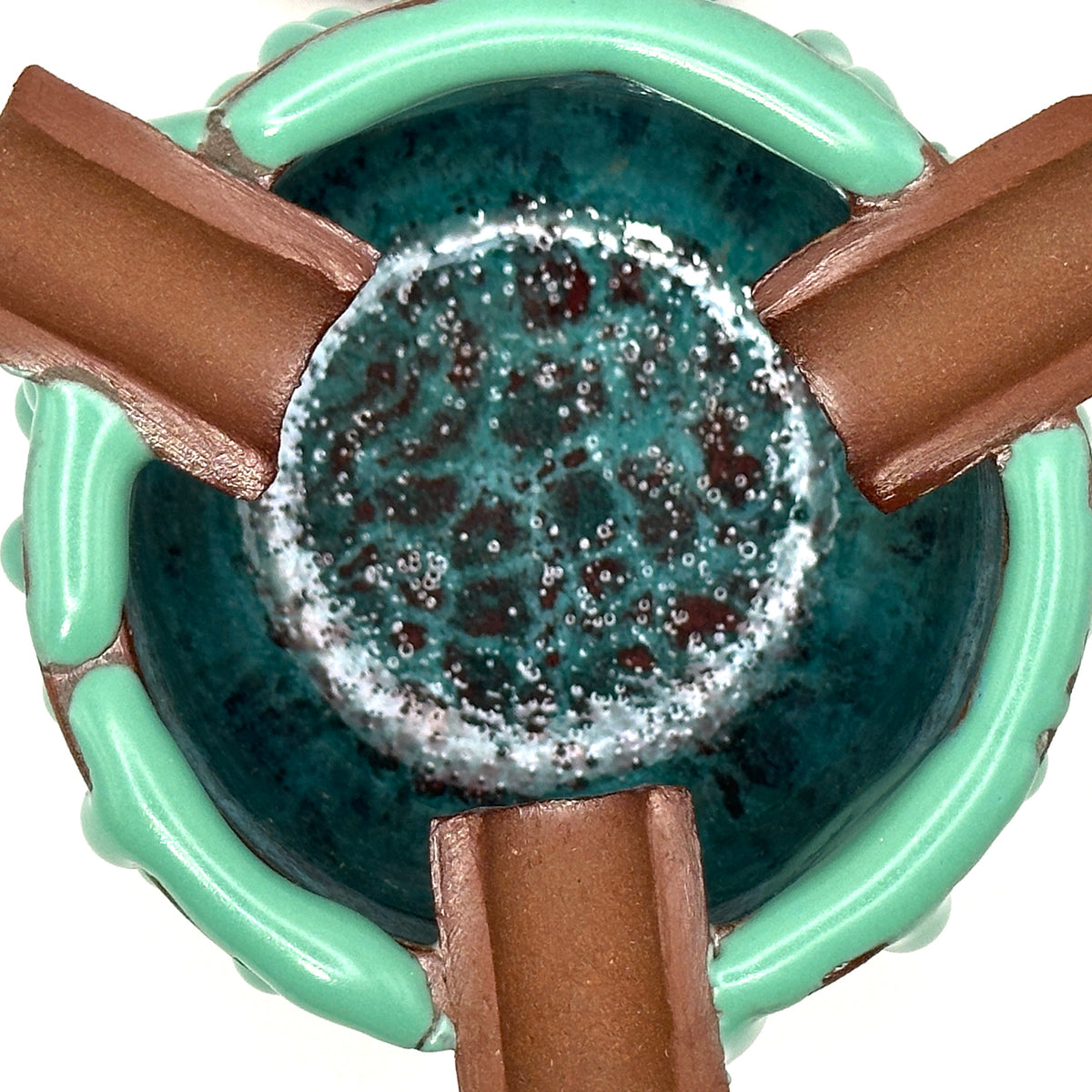 Turquoise Gloop Ashtray - Tri