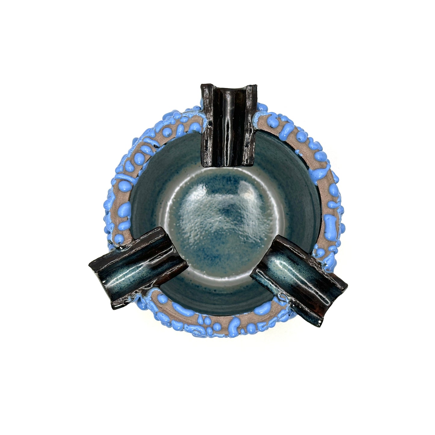 Blue Gloop Ashtray - Tri